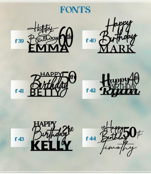 Custom Birthday Cake Topper: Personalized Acrylic Party Decor