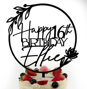 Custom Birthday Cake Topper: Personalized Acrylic Party Decor