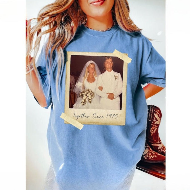 Custom Photo Shirt, 50th Anniversary Shirt, Vintage Photo And Year Shirt, Married For 50 Years, Couple Anniversary Shirt, Anniversary Gifts