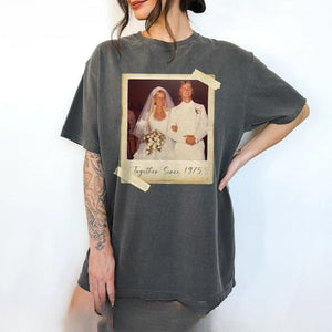 Custom Photo Shirt, 50th Anniversary Shirt, Vintage Photo And Year Shirt, Married For 50 Years, Couple Anniversary Shirt, Anniversary Gifts