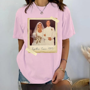 Custom Photo Shirt, 50th Anniversary Shirt, Vintage Photo And Year Shirt, Married For 50 Years, Couple Anniversary Shirt, Anniversary Gifts