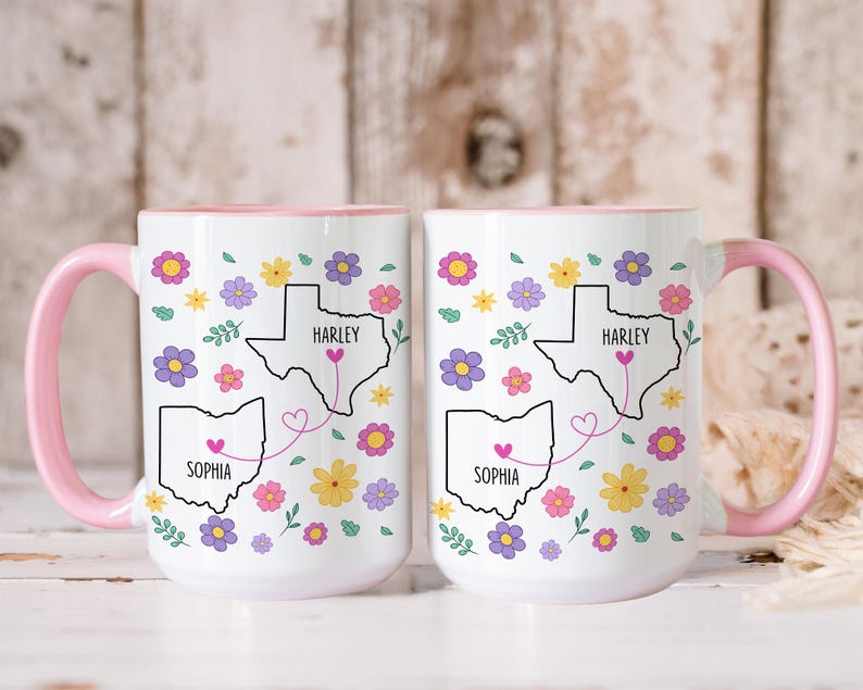 Long Distance Friend Mug, You Seriously Live Too Damn Far From Me, Custom State To State Mug, Best Friends Gifts, Birthday Gift, Bff Gift