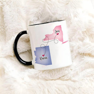 Custom Coffee Mug | I Miss Your Face | Personalized Long Distance State To State Gift Gift For Bestie Gift For Friend