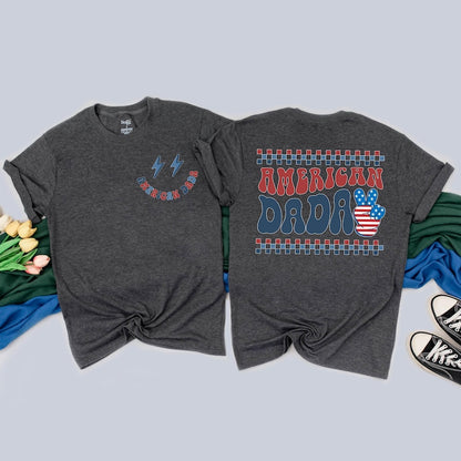 Personalized 4th of July Family Matching Shirts - Retro USA Patriotic Independence Day Clothes