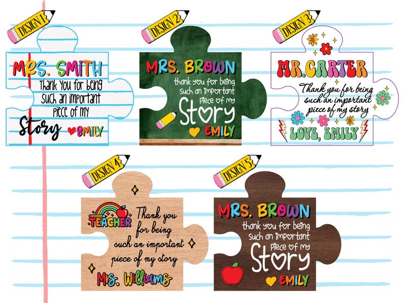 Personalized Teacher Appreciation Gift Puzzle Piece, Custom Acrylic Desk Decor for Classroom, End of Year Gift from Student, Thank you Gift