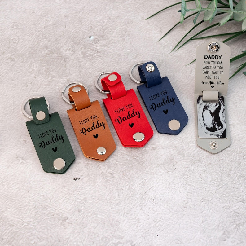 Custom Ultrasound Keychain, Daddy Carry Me, Bump keyring, New Dad gifts, Birthday Gift from Bump, New Born Keepsake,1st Fathers Day Gifts