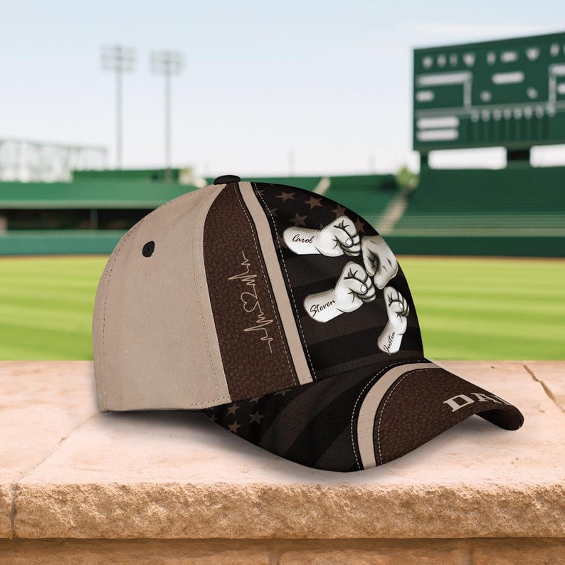 Personalized Daddy Hat, 4th of July Hat, Fist Bump Dad Hat, Customized Papa Cap, Custom Fathers Day Hat, Best Dad Ever Gift, Custom Name Hat