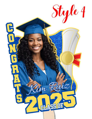 Class of 2025 Graduation Fans| Personalized Grad Keepsake | Ceremony Hand Fans | Graduation Party Favor | Photo Prop