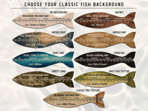 Personalized Fish Ruler for Fathers Day Gift From Kids, Fishing Gift for Dad, Funny Fish Ruler for Dad Gift for Grandpa, Fishing Buddy Gift