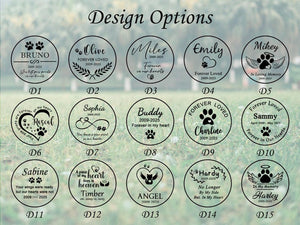 Engraved Pet Memorial Garden Stone Dog Loss Personalized Gift Pet Memorial Stone Garden Sign with Hanging Stake - Honor Your Beloved Pet