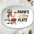 Custom Photo Papa's Grilling Plate, Personalized Grandpa Platter, Fathers Day Gift, Funny Dad Gift, Personalized Platter With Photo & Name