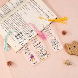 Teacher Appreciation Gifts, Custom Teacher Bookmark, Personalized Text Bookmark, Thank You Gifts, Gifts for Teacher, Leaving School Gifts