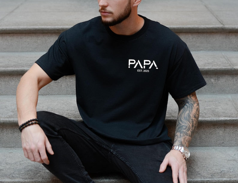 Dad T-Shirt with children's names and birth years Gift for the best dad Personalized Father's Day gift Birthday gift for dad