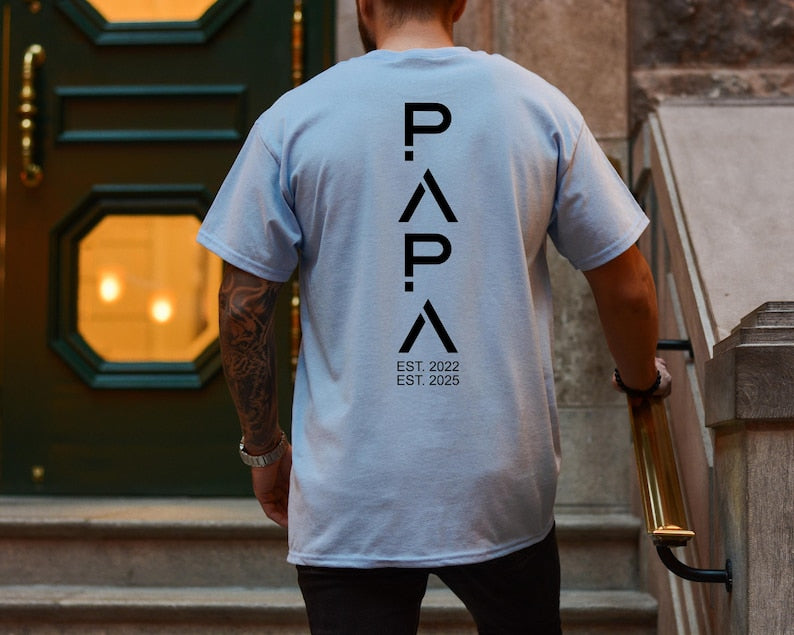 Dad T-Shirt with children's names and birth years Gift for the best dad Personalized Father's Day gift Birthday gift for dad