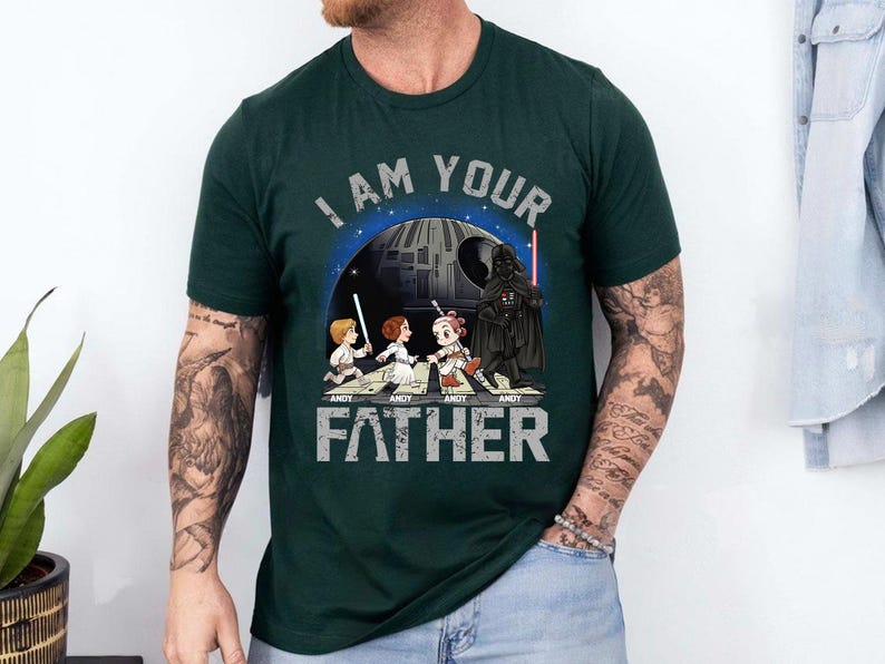Custom Star Wars Characters Dad Kids Shirt, Disney Movie Family Matching Shirt, I'm Their Father Shirt, Father's Day Gift For Dad Men