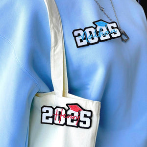 Custom Class of 2025 Patch Graduation Keepsake Gift for Her or Him, Senior Grad 2025 Decor, Embroidered Patch for School or College