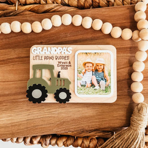 Fridge Photo Magnet, Custom Photo Magnet, Tractor Fridge Magnet, Dad Photo Magnet, Grandpa Photo Magnet, Picture Magnet, Photo Frame Magnet