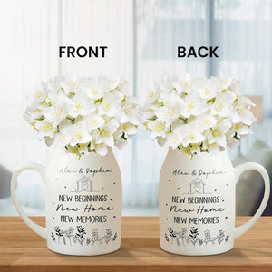 New Home Gift Plant Pot, New Home Flower Vase, Housewarming Gift Idea for Couples, Moving In Gift for Friends, New Home Christmas Ornament