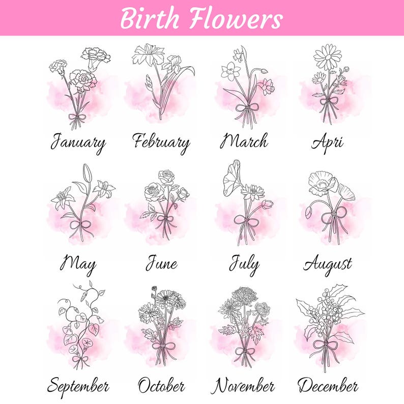 Personalized Birth Flower Tumbler With Handle,Custom Floral Tumbler With Name,Bridesmaid Gift For Her,Wedding Gift,Birth Flower Gift