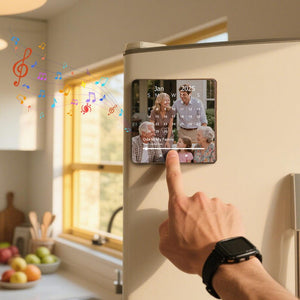 Personalized Music Gift Fridge Magnet.Custom Photo Fridge Magnets.Play Song Music Box.Photo Music Box.Father's Day Gifts.Anniversary Gift