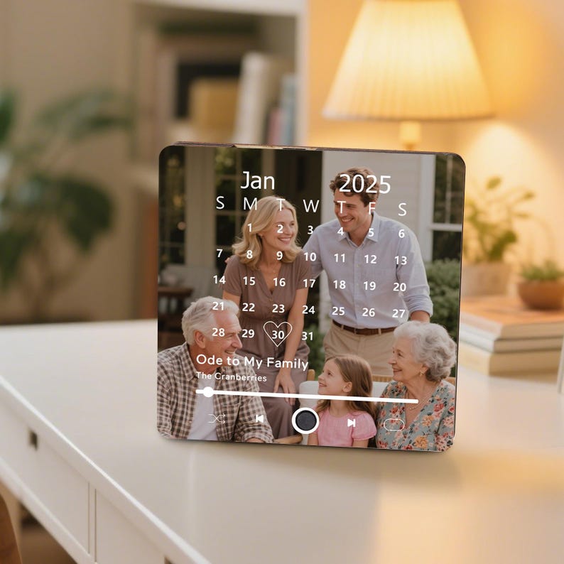 Personalized Music Gift Fridge Magnet.Custom Photo Fridge Magnets.Play Song Music Box.Photo Music Box.Father's Day Gifts.Anniversary Gift