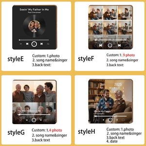 Personalized Music Gift Fridge Magnet.Custom Photo Fridge Magnets.Play Song Music Box.Photo Music Box.Father's Day Gifts.Anniversary Gift