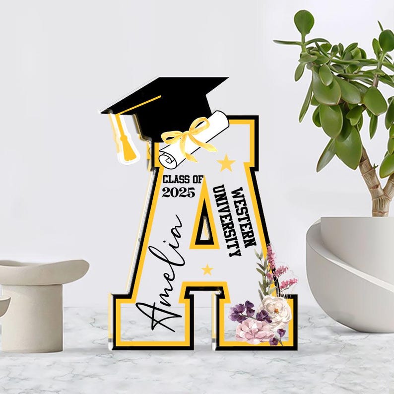 Personalized Graduation Acrylic Block, Custom 2026 Graduation Plaque with Name, Senior Decor, Class of 2026 Keepsake Gift