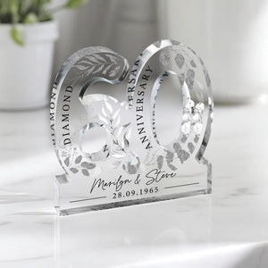 Personalised 60th Anniversary Gift Plaque, Diamond Anniversary Gift, Anniversary Gift, 60th Anniversary Gift for Husband Wife Parents