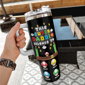 Daddio Tumbler 40oz, Gaming Daddy Coffee Mug, Dad Drinking Cup, Birthday Christmas Father Day Gifts, Gift for New Dad Husband Papa Grandpa