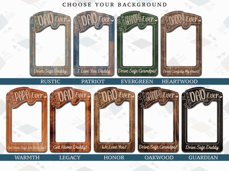 Personalized Father's Day Gift, Picture Frame for Dad Gift, Custom Photo Car Visor, Photo Clip for Car Gift For Dad, Drive Safe Visor Clip