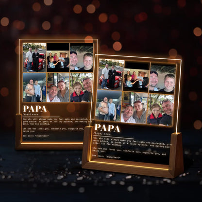 Personalized Custom Photo Light for Your Dad, Custom Photo Lamp, Unique Father s Day Gift, Dad Gifts, Anniversary Gift for Your Dad