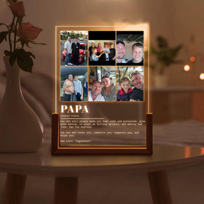 Personalized Custom Photo Light for Your Dad, Custom Photo Lamp, Unique Father s Day Gift, Dad Gifts, Anniversary Gift for Your Dad