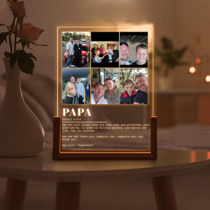 Personalized Custom Photo Light for Your Dad, Custom Photo Lamp, Unique Father s Day Gift, Dad Gifts, Anniversary Gift for Your Dad
