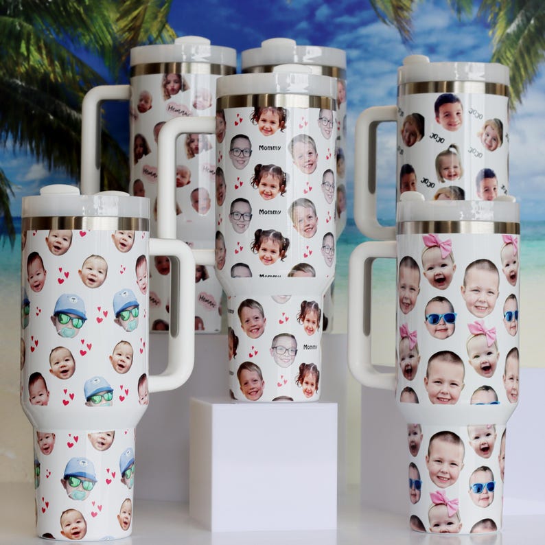 Custom Mother s Day Gift, Personalized Face Tumbler, New Mom Pregnancy Funny Mom Gift, Gift for Dad, Pet Face, Baby Face, Mom Face