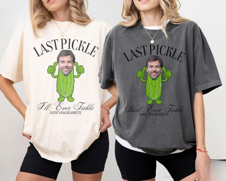 Custom Last Pickle She'll Ever Tickle Bachelorette Shirts, Pickle Themed Bachelorette TShirt Matching Gift for Bridesmaid Tee
