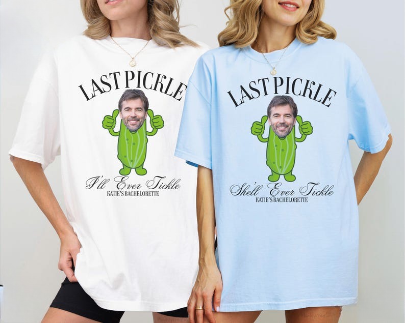 Custom Last Pickle She'll Ever Tickle Bachelorette Shirts, Pickle Themed Bachelorette TShirt Matching Gift for Bridesmaid Tee