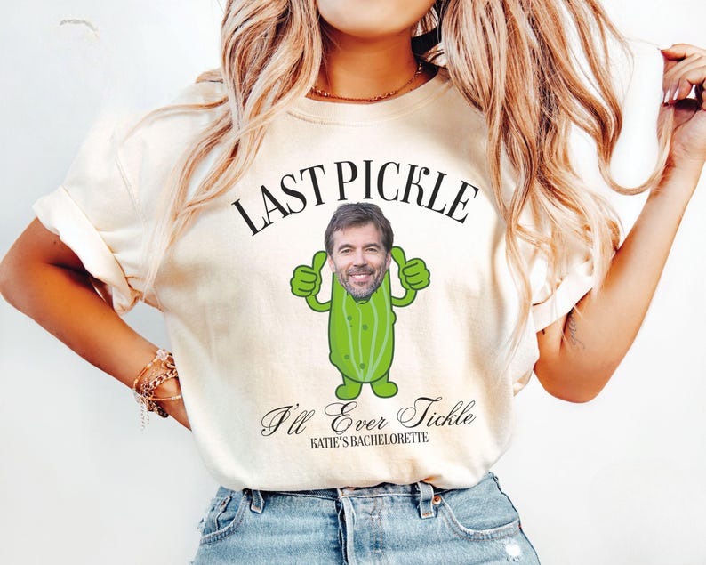 Custom Last Pickle She'll Ever Tickle Bachelorette Shirts, Pickle Themed Bachelorette TShirt Matching Gift for Bridesmaid Tee