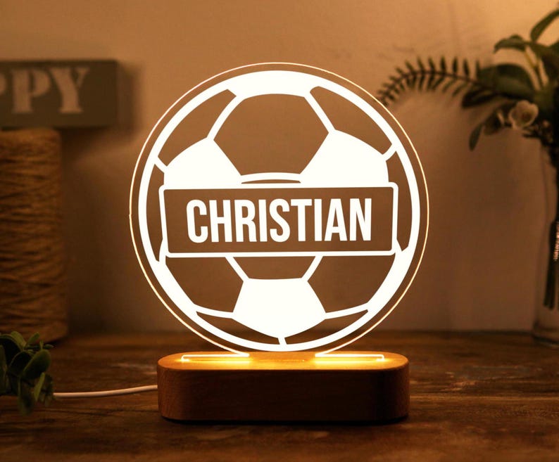 Personalized Volleyball Night Light with Name - Custom LED Lamp for Sports Lover - Unique Gift for Volleyball Players - Girls Room Decor