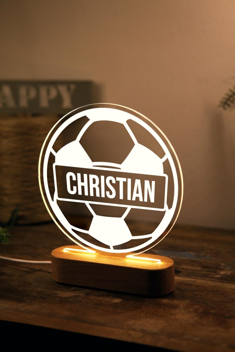 Personalized Volleyball Night Light with Name - Custom LED Lamp for Sports Lover - Unique Gift for Volleyball Players - Girls Room Decor