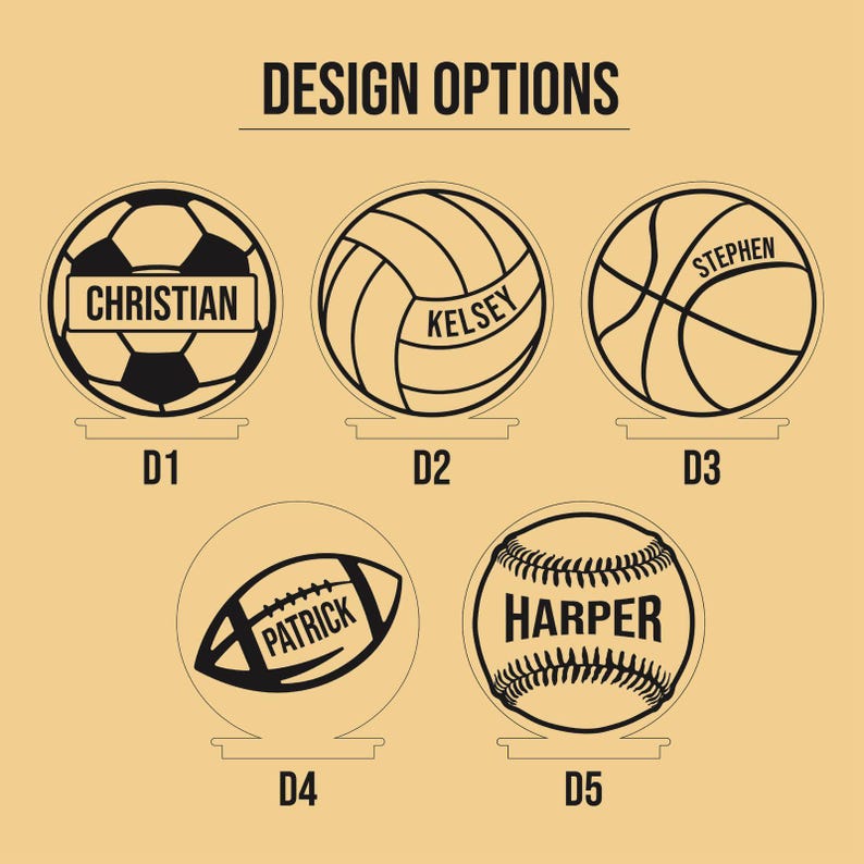 Personalized Volleyball Night Light with Name - Custom LED Lamp for Sports Lover - Unique Gift for Volleyball Players - Girls Room Decor