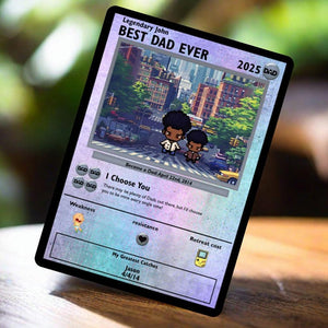 Personalized Poke Father's Day Card - Custom Gift for Dad - Personalized Father's Day Gifts - Father's Day Present - Dad Gifts