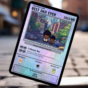 Personalized Poke Father's Day Card - Custom Gift for Dad - Personalized Father's Day Gifts - Father's Day Present - Dad Gifts