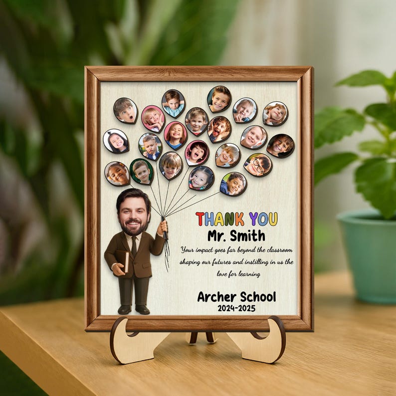 Teacher Appreciation Gifts, Teacher Gift from Class, Personalized Teacher Thank You Gift from Students, End of Year Teacher Gift from Class