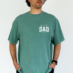 Girl Dad Est Year Shirt, Fathers Day Gifts from Daughter, Dad of Girls Tee, Birthday Gift for Daddy, New Dad Gift Idea