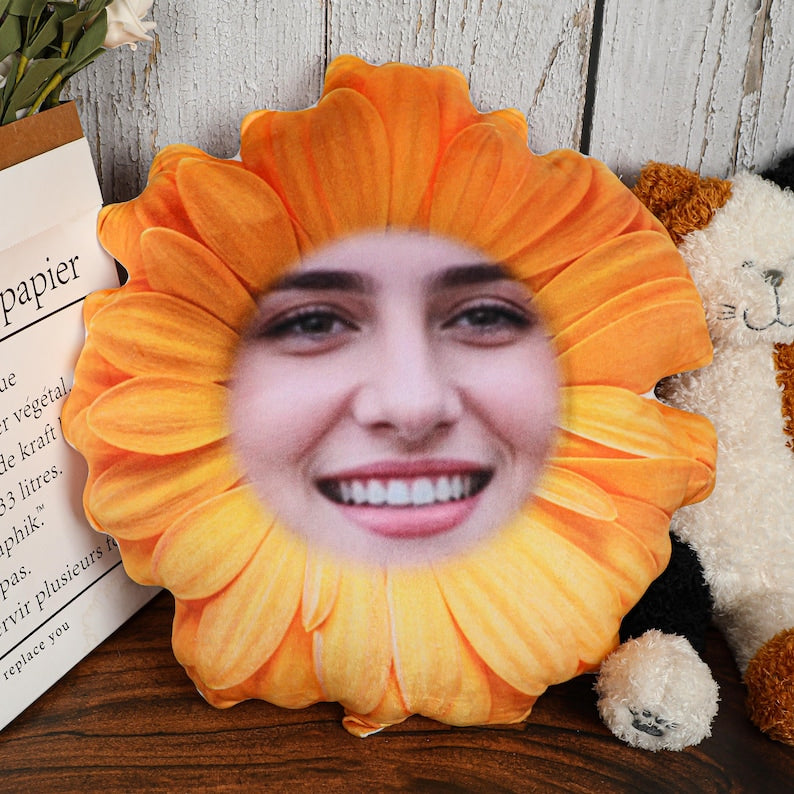 Custom birthday flower pillow, december birthday flower, custom face pillow, fun gifts, birthday gifts, custom pillow, unique gift
