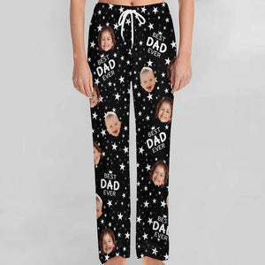 Custom Best Dad Ever Pajama Pants,Personalized Father's Day Gift,Custom Pajama Pants,Custom Photo Pjs,Best Dad Mom Picture Trousers,his Gift
