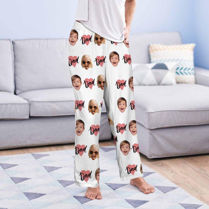 Custom Fathers Day Pajama Gift,Personalized Photo Pajama Pants,Pajama Gifts,Best Dad Ever Pajama,Gift for Dad/PAPA