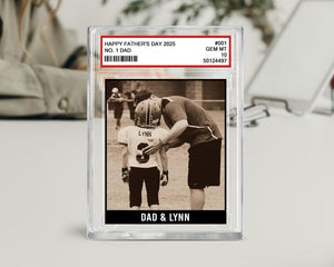 Personalized Fathers Day Gift For Dad, Trading Card Style Acrylic Block, Baseball Dad Gift, Custom Photo Acylic Block, Gift For Husband