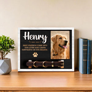 Memorial Pet Collar Holder Sign, Dog Memorial Frame With Collar Holder, Dog Memorial Gifts, Pet Loss Gifts,Pet Sympathy Gift, Pet Loss Gift