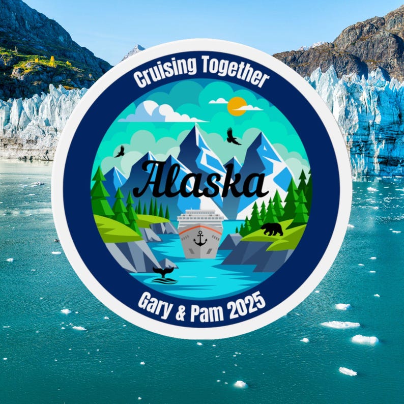 Personalized Alaska Cruising Together Magnet, Alaskan Cruise Door Magnet, Alaska Cruise Magnets, Family Cruise Gift, Cruise Door Decorations